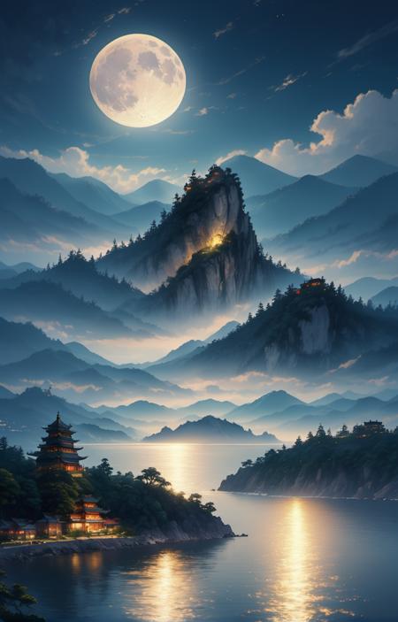 04720-115595366-The bright moonlight shines through the clouds, the bottom left part of the picture is an ancient Chinese architecture, below th.png